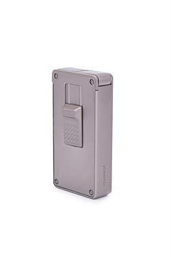 Parmida Çift Torch Pürmüz Fırçalı Gümüş Metal Puro Çakmağı