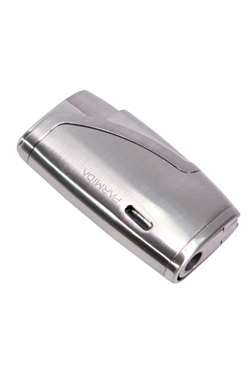 Parmida Çift Torch Pürmüz Gümüş Metal Puro Çakmağı