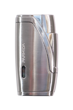 Parmida Çift Torch Pürmüz Gümüş Metal Puro Çakmağı