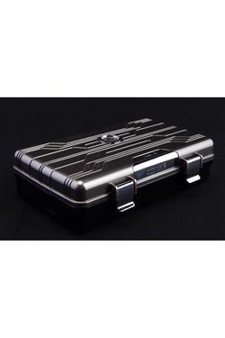 Parmida Gümüş Seyahat Tipi Humidor Puro Kutusu