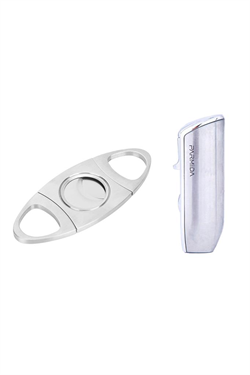 Parmida Gümüş Üç Torch Pürmüz Çakmak Ve Metal Kesici Set