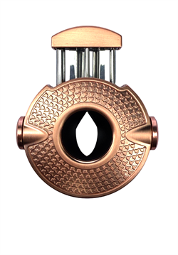 Parmida Rose Gold İşlemeli Çark Mekanizmalı V-Cut Puro Makası Kesici