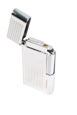 Parmida Soft Flame Gümüş İşlemeli Metal Puro Çakmağı