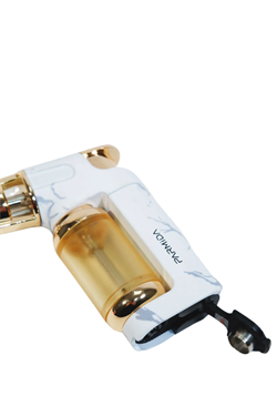 Parmida Tek Torch Pürmüz Beyaz-Gold Mermer Desenli Masa Tipi Metal Puro Çakmağı