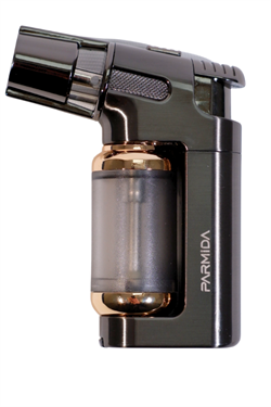 Parmida Tek Torch Pürmüz Gümüş Masa Tipi Metal Puro Çakmağı