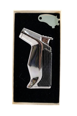 Parmida Tek Torch Pürmüz Gunmetal Masa Tipi Metal Puro Çakmağı