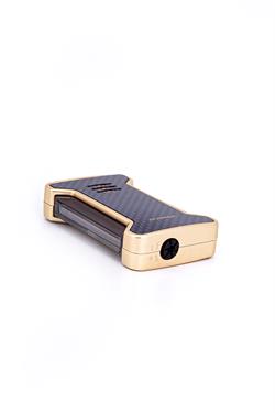 Parmida Tek Torch Pürmüz Karbon Desenli Gold Puro Çakmağı