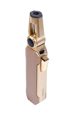 Parmida Tek Torch Pürmüz Oynar Başlıklı Gold Masa Tipi Metal Puro Çakmağı