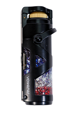 Parmida Tek Torch Pürmüz Siyah Desenli Metal Puro Çakmağı
