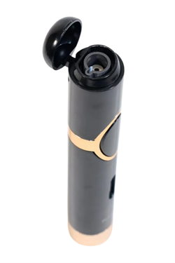 Parmida Tek Torch Pürmüz Siyah Gold Delici Sehpahlı Metal Puro Çakmağı TR10037