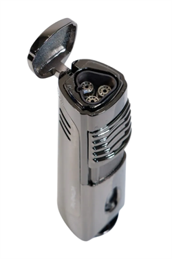 Parmida Üç Torch Pürmüz Gunmetal Delicili Metal Puro Çakmağı TR10036