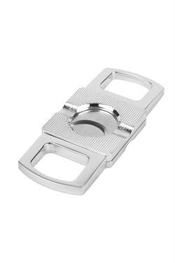 PQ Gümüş Düz Çizgi Detaylı Metal Puro Makası Kesici