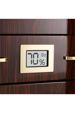 PremiumQuality Arica 3 Çekmeceli Kahverengi Sedir Humidor Puro Kutusu