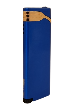 PremiumQuality Mavi - Bronz Tek Torch Pürmüz Metal Puro Çakmağı