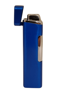 PremiumQuality Mavi Tek Torch Pürmüz Metal Puro Çakmağı