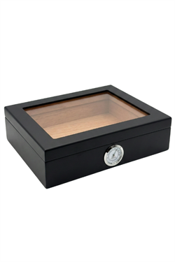 PremiumQuality Recife Siyah Sedir Humidor Puro Kutusu