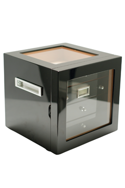 PremiumQuality Recoleta Siyah Sedir Humidor Puro Kutusu