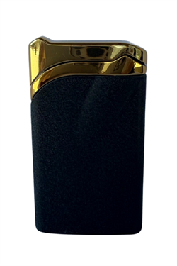 PremiumQuality Tek Torch Pürmüz Mat Siyah Gold Metal Puro Çakmağı