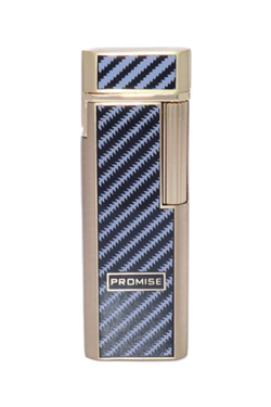 Promise Twiggy Gold Siyah İşlemeli Metal Soft Flame Çakmak