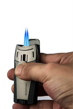 Quantoro 2 Torch Pürmüz Siyah-Gunmetal Metal Puro Çakmağı