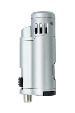 Quantoro 3 Torch Pürmüz Gümüş Metal Puro Çakmağı