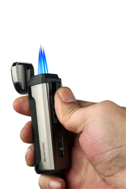 Quantoro 3 Torch Pürmüz Siyah-Gunmetal Metal Puro Çakmağı