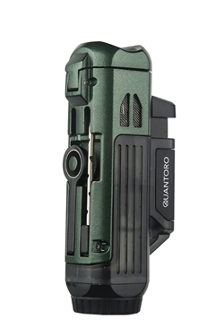 Quantoro Çift Torch Pürmüz Delicili/İğneli Yeşil Metal Puro Çakmağı