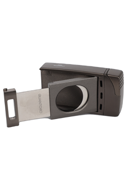 Quantoro Çift Torch Pürmüz Easy Cut Gunmetal Metal Puro Çakmağı