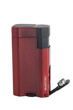 Quantoro Çift Torch Pürmüz Kırmızı Metal Puro Çakmağı