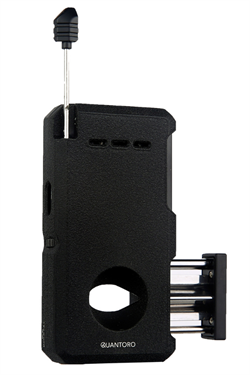 Quantoro Çift Torch Pürmüz V-Cut/Delicili/İğneli Mat Siyah Metal Puro Çakmağı