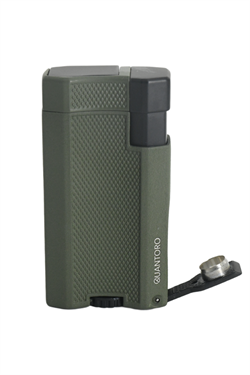 Quantoro Çift Torch Pürmüz Yeşil Metal Puro Çakmağı