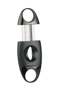 Quantoro Gunmetal Karbon Desenli Metal V-Cut Puro Makası Kesici