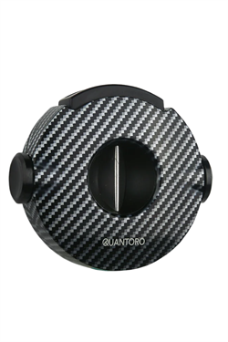Quantoro Karbon Desenli Çark Mekanizmalı V-Cut Puro Makası Kesici