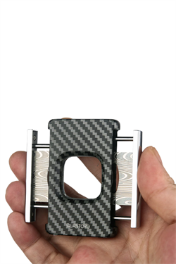 Quantoro Karbon Desenli Dahili Delicili Düz Puro Makası Kesici