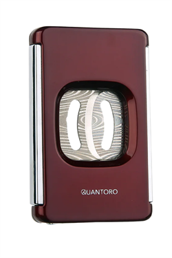 Quantoro Kırmızı Dahili Delicili Düz Puro Makası Kesici