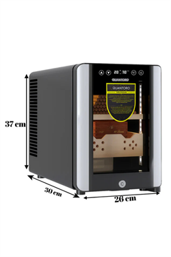 Quantoro QCC-38 Elektronik Nemlendirme & Soğutmalı Siyah Puro Dolabı - QTR-004