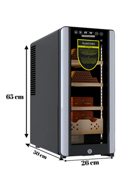 Quantoro QCC-40-A Elektronik Nemlendirme & Soğutmalı Siyah Puro Dolabı - QTR-005