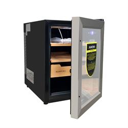 Quantoro QCC-52-B Elektronik Nemlendirme & Soğutmalı Gümüş Puro Dolabı