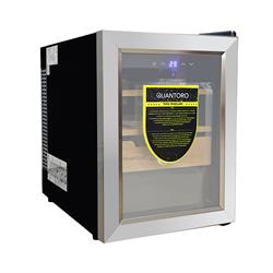 Quantoro QCC-52-B Elektronik Nemlendirme & Soğutmalı Gümüş Puro Dolabı