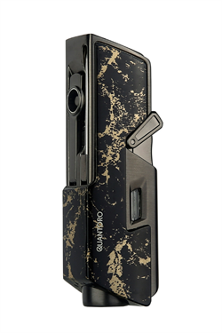 Quantoro Tek Torch Pürmüz Delicili/İğneli Siyah Gold Desenli Metal Puro Çakmağı