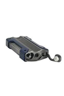 Quantoro Tek Torch Pürmüz Gunmetal Mavi-Karbon Metal Puro Çakmağı