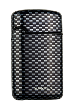 Quantoro Üç Torch Pürmüz Delicili Siyah Karbon Desenli Metal Puro Çakmağı