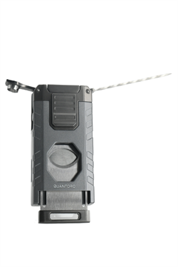 Quantoro Üç Torch Pürmüz Easy S/İğneli/Delicili Kırık Gümüş Metal Puro Çakmağı