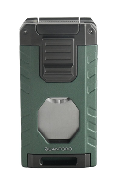 Quantoro Üç Torch Pürmüz Easy S/İğneli/Delicili Yeşil Metal Puro Çakmağı