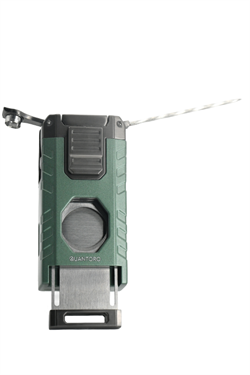 Quantoro Üç Torch Pürmüz Easy S/İğneli/Delicili Yeşil Metal Puro Çakmağı