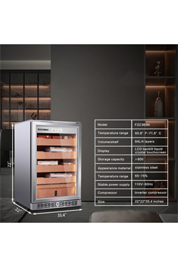 Raching Elektronik Puro Dolabı Silver FZC360N