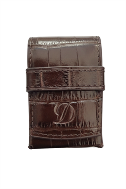 S.T. Dupont Crocodile Kahverengi Deri Le Grand Çakmak Kılıfı - TR9217