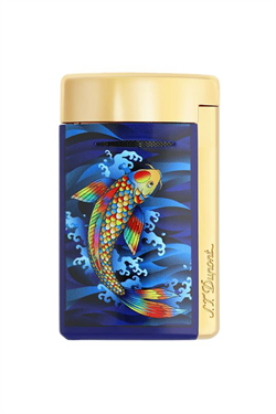 S.T. Dupont Minijet Koifish Gold-Lacivert Puro Çakmağı 10897KF - TR7385