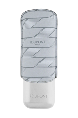 S.T. Dupont Coated Canvas Monogram Parlak Gri İkili Deri Puro Kılıfı 183480