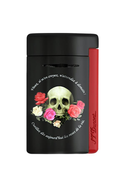 S.T. Dupont Minijet Memento Mori Kırmızı-Siyah Puro Çakmağı 10894 - TR7384